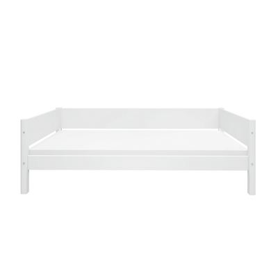 Single Bed with Safety Rail, 90x200 cm, White