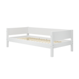 Single Bed with Safety Rail, 90x200 cm, White