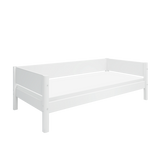 Single Bed with Safety Rail, 90x200 cm, White