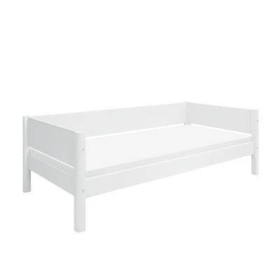 Single Bed with Safety Rail, 90x200 cm, White