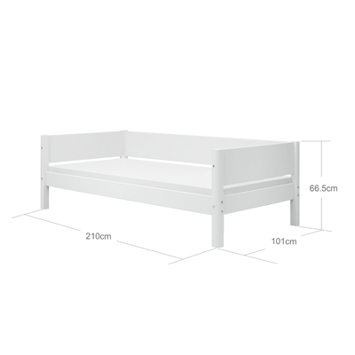 WHITE Banquette-lit, 90x200 cm, Blanc