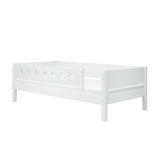 Single Bed with Safety Rails, 90x200 cm, White