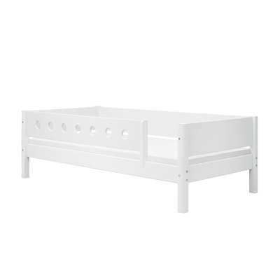 Single Bed with Safety Rails, 90x200 cm, White