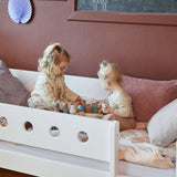 Single Bed with Safety Rails, 90x200 cm, White