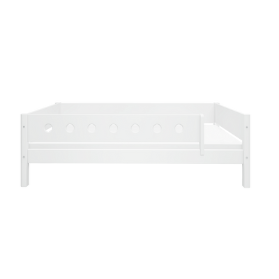 Single Bed with Safety Rails, 90x200 cm, White