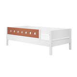 Single Bed with Safety Rails, 90x200 cm, White/Blush