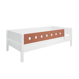 Single Bed with Safety Rails, 90x200 cm, White/Blush