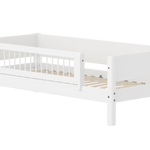 Single Bed with Safety Rail, 90x200 cm, White SINGLE_BED daybed-w-front-safety-rail-200x90cm-crossbars-f-wht  flexa-com.myshopify.com