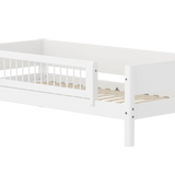Single Bed with Safety Rail, 90x200 cm, White SINGLE_BED daybed-w-front-safety-rail-200x90cm-crossbars-f-wht  flexa-com.myshopify.com