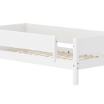Single Bed with Safety Rail, 90x200 cm, White SINGLE_BED daybed-w-front-safety-rail-200x90cm-grooves-f-wht  flexa-com.myshopify.com