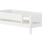Single Bed with Safety Rail, 90x200 cm, White