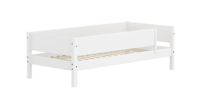 Single Bed with Safety Rails, 90x200 cm, White