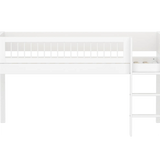 High Bed 120 cm with Ladder and Safety Rail, 90x200 cm, White MID_HIGH-BED midslp-f-wht-mdf-200x90-str-ladder-crossbars-f-wht  flexa-com.myshopify.com