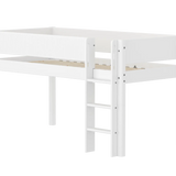 High Bed 120 cm with Ladder and Safety Rail, 90x200 cm, White MID_HIGH-BED midslp-f-wht-mdf-200x90-str-ladder-grooves-f-wht  flexa-com.myshopify.com