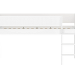 High Bed 120 cm with Ladder and Safety Rail, 90x200 cm, White MID_HIGH-BED midslp-f-wht-mdf-200x90-str-ladder-grooves-f-wht  flexa-com.myshopify.com