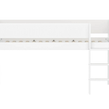 High Bed 120 cm with Ladder and Safety Rail, 90x200 cm, White MID_HIGH-BED midslp-f-wht-mdf-200x90-str-ladder-grooves-f-wht  flexa-com.myshopify.com