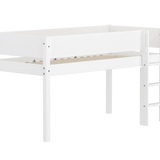 High Bed 120 cm with Ladder and Safety Rail, 90x200 cm, White MID_HIGH-BED midslp-f-wht-mdf-200x90-str-ladder-grooves-f-wht  flexa-com.myshopify.com