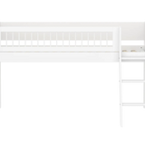 High Bed 120 cm with Ladder and Safety Rail, 90x200 cm, White MID_HIGH-BED midslp-f-wht-mdf-200x90-sl-ladder-crossbars-f-wht  flexa-com.myshopify.com