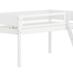 High Bed 120 cm with Ladder and Safety Rail, 90x200 cm, White MID_HIGH-BED midslp-f-wht-mdf-200x90-sl-ladder-crossbars-f-wht  flexa-com.myshopify.com