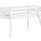 High Bed 120 cm with Ladder and Safety Rail, 90x200 cm, White MID_HIGH-BED midslp-f-wht-mdf-200x90-sl-ladder-crossbars-f-wht  flexa-com.myshopify.com