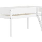 High Bed 120 cm with Ladder and Safety Rail, 90x200 cm, White MID_HIGH-BED midslp-f-wht-mdf-200x90-sl-ladder-grooves-f-wht  flexa-com.myshopify.com