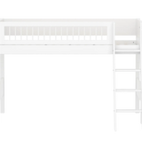 High Bed 143 cm with Ladder and Safety Rail, 90x200 cm, White SEMI_HIGH-BED semi-highsleeper-200x90-f-wht-sl-ladder-crossbars  flexa-com.myshopify.com