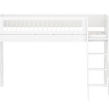 Hochbett 143 cm mit Leiter und Absturzsicherung, 90x200 cm, Weiß
