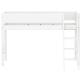 High Bed 143 cm with Ladder and Safety Rail, 90x200 cm, White SEMI_HIGH-BED semi-highsleeper-200x90-f-wht-sl-ladder-grooves  flexa-com.myshopify.com