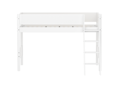 Semi-high bed w. slanting ladder