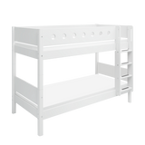 Bunk Bed with Ladder and Safety Rail, 90x200 cm, White