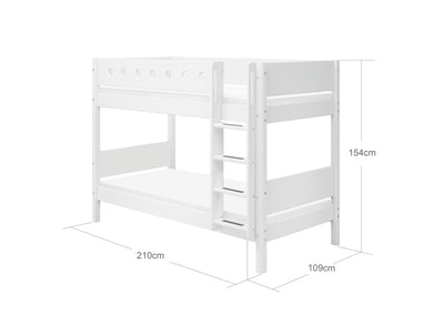 WHITE Stapelbed, 90x200 cm, Wit