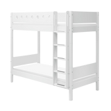 Bunk Bed with Extra Height, Ladder and Safety Rail, 90x200 cm, White