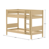 Bunk Bed 154 cm with Ladder and Safety Rail, 90x200 cm, Sand