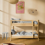 Bunk Bed 154 cm with Ladder and Safety Rail, 90x200 cm, Sand