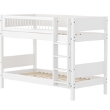 Bunk Bed with Ladder and Safety Rail, 90x200 cm, White