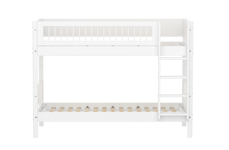 WHITE Etagenbett mit Sprossen, 90x200 cm, Weiss