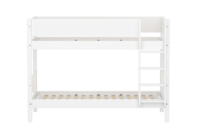 WHITE Etagenbett mit Rillen, 90x200 cm, Weiss