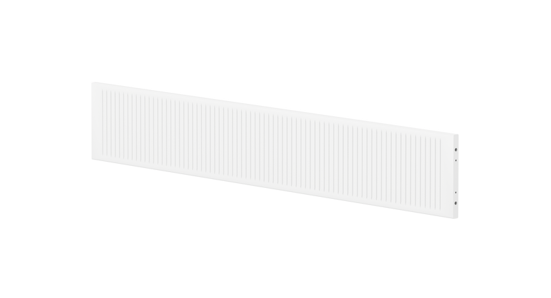 WHITE 3/4 Safety Rail with Grooves, White