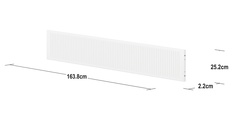 WHITE 3/4 Safety Rail with Grooves, White