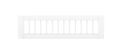 WHITE Centered Safety Rail with Crossbars, White