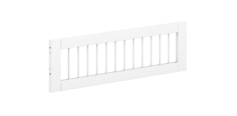 WHITE Centered Safety Rail with Crossbars, White