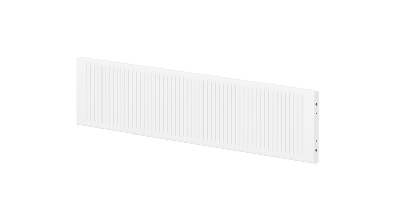 WHITE Centered Safety Rail with Grooves, White