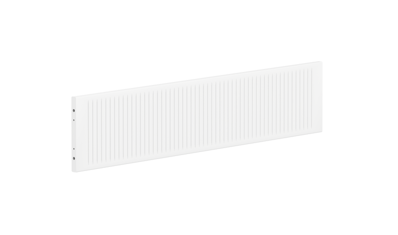 WHITE Centered Safety Rail with Grooves, White