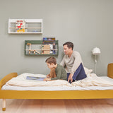 DOTS Einzelbett, 90x200 cm, Mustard