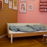 POPSICLE Single Bed, 90x200 cm, Oak/Cream