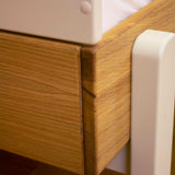 POPSICLE Single Bed, 90x200 cm, Oak/Cream