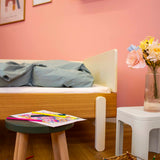 POPSICLE Single Bed, 90x200 cm, Oak/Cream