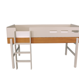 POPSICLE Mid-High Bed, 90x200 cm, Oak/Cream