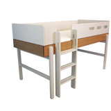 POPSICLE Mid-High Bed, 90x200 cm, Oak/Cream