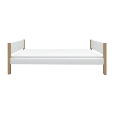 Single Bed, 90x200, White/Oak